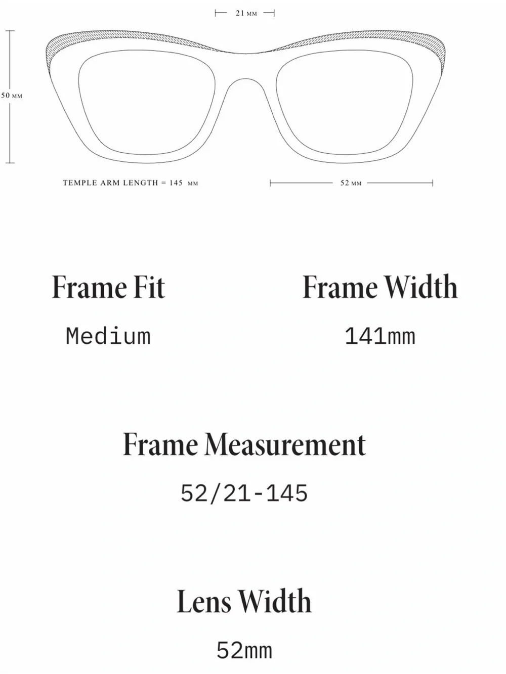 RAEN Cream Cat-Eye Sunglasses with Dark Lenses NEVER WORN